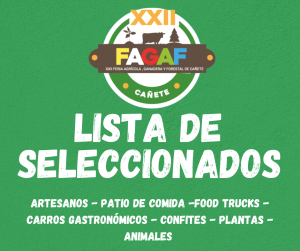 Lista seleccionados FAGAF 2023