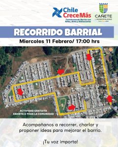 RECORRIDO BARRIAL EN EL BARRIO TUCAPEL