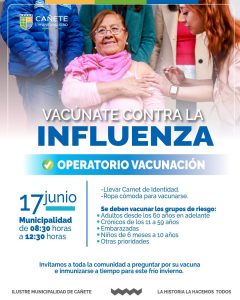 VACUNANCIÓN CIONTRA INFLUENZA, JUNIO 17