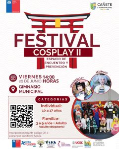 Festival de Cosplay 2 , 26 de junio, gimnasio municipal