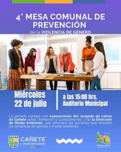 MESA COMUNAL DE PREVENCIÓN DE VIOLENCIA DE GÉNERO, 22 DE JULIO