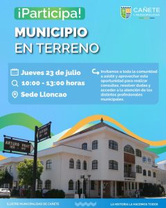 Municipio en terreno, 23 de Julio, Lloncao