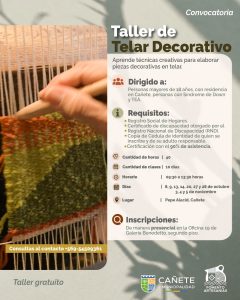 TALLER TELAR DECORATIVO