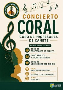 CONCIERTO CORA, 11 DE SEPTIEMBRE, GIMNASIO MUNICIPAL